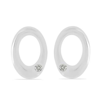 BUY 925 SILVER NATURAL WHITE DIAMOND  DOUBLE CUT GEMSTONE EARRINGS